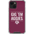 Texas A&M University Gig Em Aggies iPhone 13 Mini Clear Case