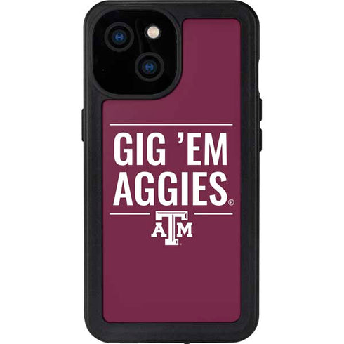 Texas A&M University Gig Em Aggies iPhone 13 Mini Waterproof Case