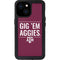 Texas A&M University Gig Em Aggies iPhone 13 Mini Waterproof Case