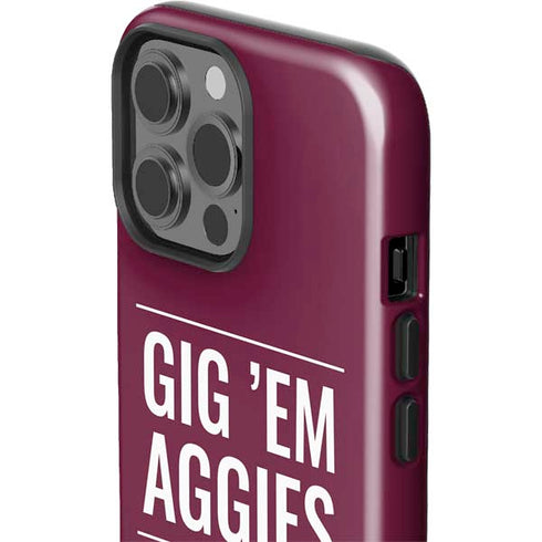 Texas A&M University Gig Em Aggies iPhone 13 Pro Max Impact Case