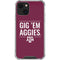 Texas A&M University Gig Em Aggies iPhone 14 Clear Case