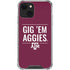 Texas A&M University Gig Em Aggies iPhone 14 Clear Case