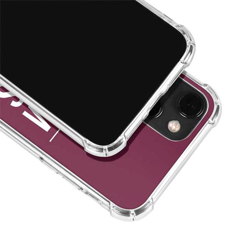 Texas A&M University Gig Em Aggies iPhone 14 Plus Clear Case