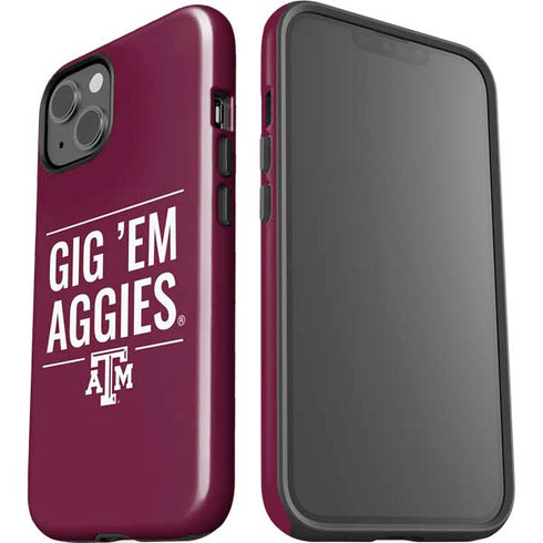 Texas A&M University Gig Em Aggies iPhone 15 Impact Case