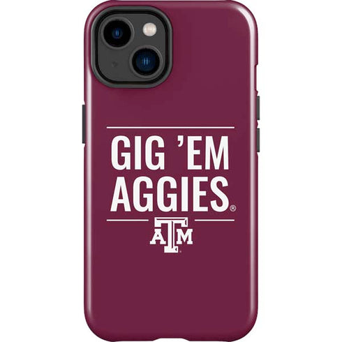 Texas A&M University Gig Em Aggies iPhone 14 Plus Impact Case