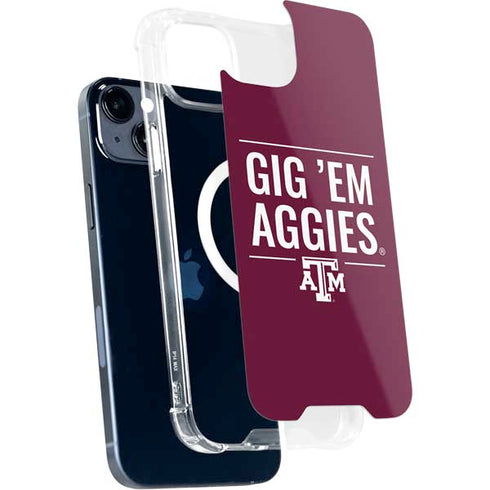 Texas A&M University Gig Em Aggies iPhone 15 Plus MagSafe Case