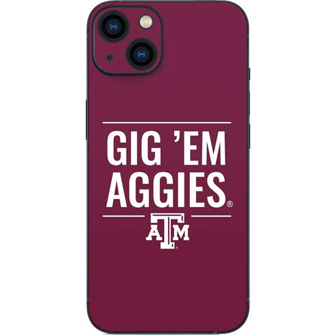 Texas A&M University Gig Em Aggies iPhone 14 Plus Skin