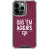 Texas A&M University Gig Em Aggies iPhone 14 Pro Clear Case
