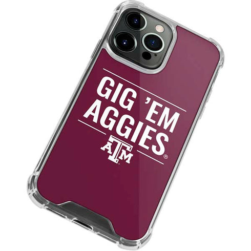 Texas A&M University Gig Em Aggies iPhone 15 Pro Max Clear Case