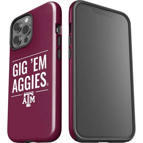Texas A&M University Gig Em Aggies iPhone 14 Pro Max Impact Case