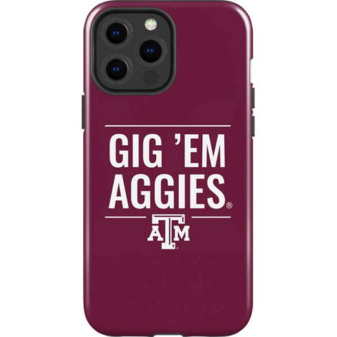 Texas A&M University Gig Em Aggies iPhone 14 Pro Max Impact Case