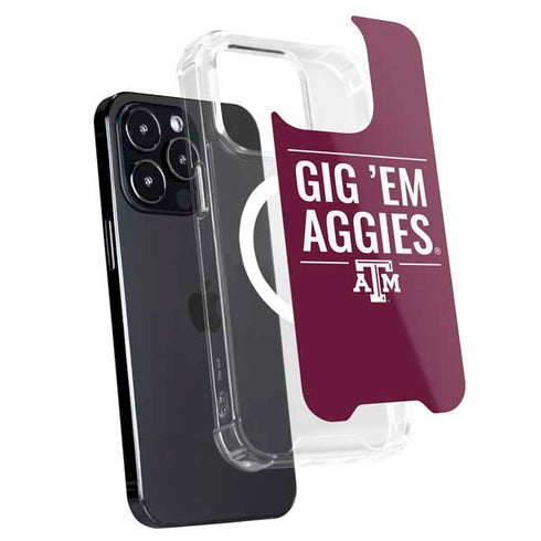Texas A&M University Gig Em Aggies iPhone 15 Pro Max MagSafe Case