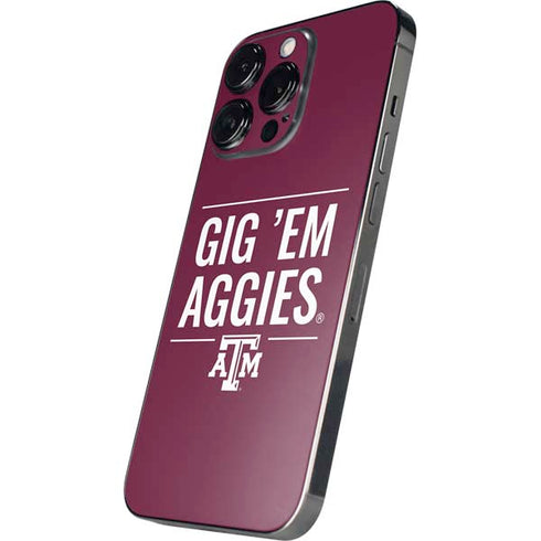 Texas A&M University Gig Em Aggies iPhone 14 Pro Max Skin