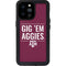 Texas A&M University Gig Em Aggies iPhone 14 Pro Max Waterproof Case