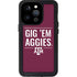 Texas A&M University Gig Em Aggies iPhone 14 Pro Waterproof Case
