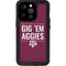 Texas A&M University Gig Em Aggies iPhone 15 Pro Waterproof Case