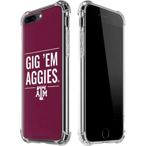 Texas A&M University Gig Em Aggies iPhone 7/8 Plus Clear Case