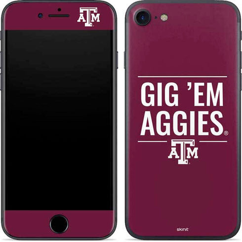 Texas A&M University Gig Em Aggies iPhone 8 Skin