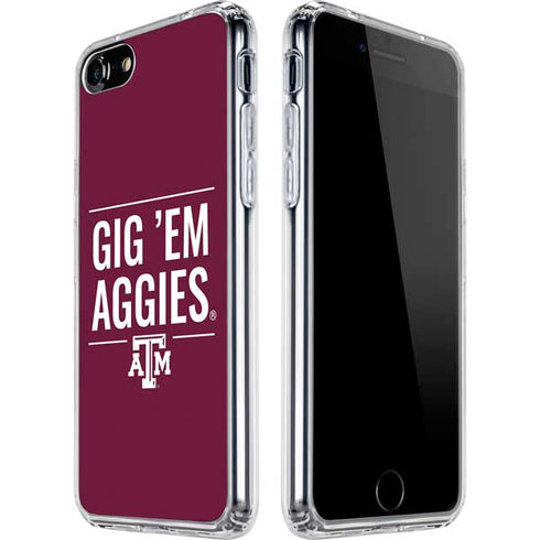 Texas A&M University Gig Em Aggies iPhone SE (2nd & 3rd Gen) Clear Case