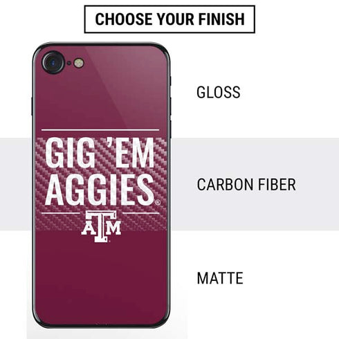 Texas A&M University Gig Em Aggies iPhone SE (2nd & 3rd Gen) Skin