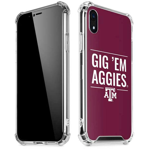 Texas A&M University Gig Em Aggies iPhone XR Clear Case