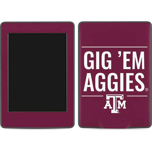 Texas A&M University Gig Em Aggies Amazon Kindle Skin