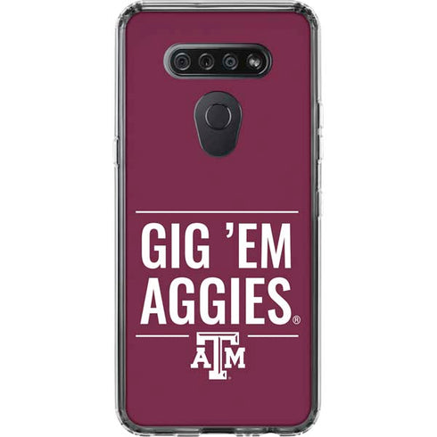 Texas A&M University Gig Em Aggies LG K51/Q51 Clear Case