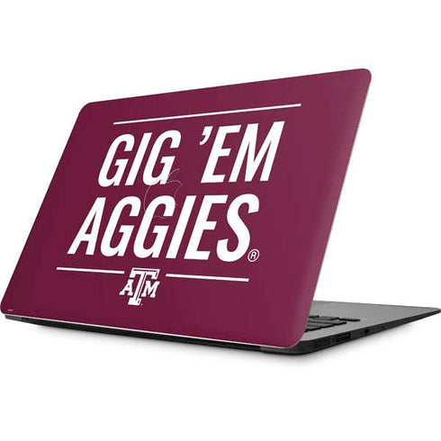 Texas A&M University Gig Em Aggies Apple MacBook Skin