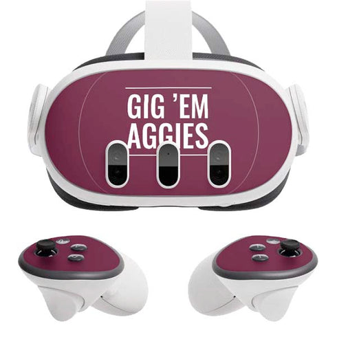 Texas A&M University Gig Em Aggies Meta Quest 3 Skin