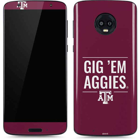 Texas A&M University Gig Em Aggies Moto G6 Skin