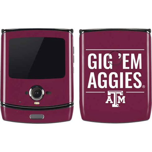 Texas A&M University Gig Em Aggies Motorola RAZR Skin