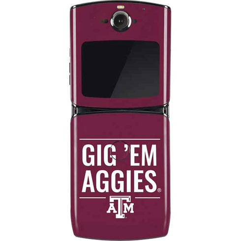 Texas A&M University Gig Em Aggies Motorola RAZR Skin