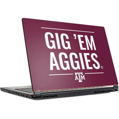 Texas A&M University Gig Em Aggies MSI GS65 Stealth Laptop Skin
