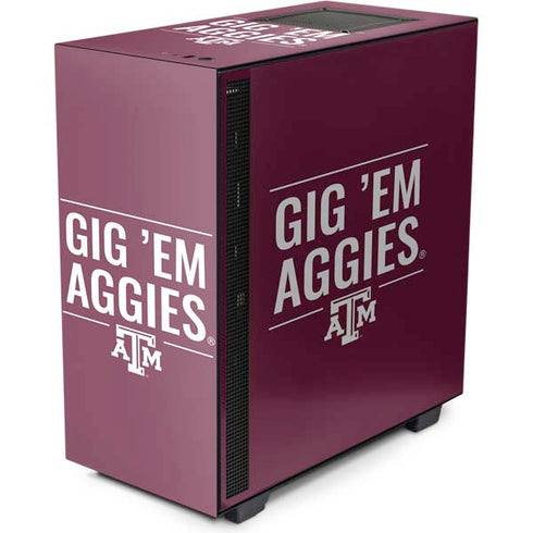 Texas A&M University Gig Em Aggies NZXT H510 Compact ATX Mid-Tower Case Skin