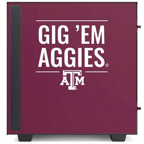 Texas A&M University Gig Em Aggies NZXT H510 Compact ATX Mid-Tower Case Skin