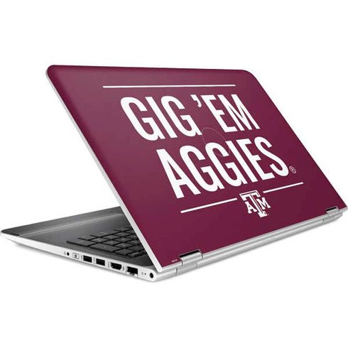 Texas A&M University Gig Em Aggies HP Pavilion Skin