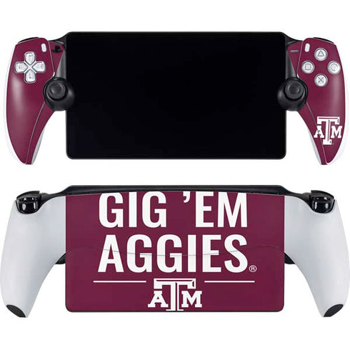 Texas A&M University Gig Em Aggies PlayStation Portal Remote Player Skin