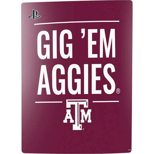 Texas A&M University Gig Em Aggies PS5 Console Skin