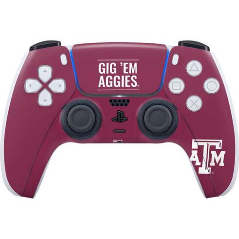 Texas A&M University Gig Em Aggies PS5 Controller Skin