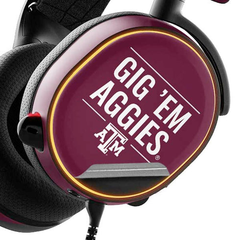 Texas A&M University Gig Em Aggies SteelSeries Arctis 3 Skin