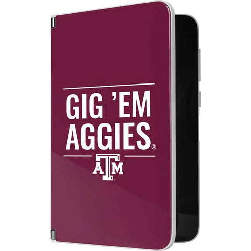 Texas A&M University Gig Em Aggies Surface Duo Skin