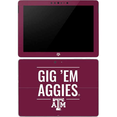 Texas A&M University Gig Em Aggies Surface Go Skin