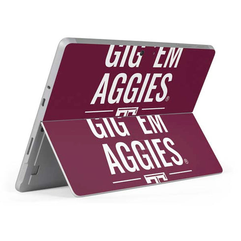 Texas A&M University Gig Em Aggies Surface Go Skin