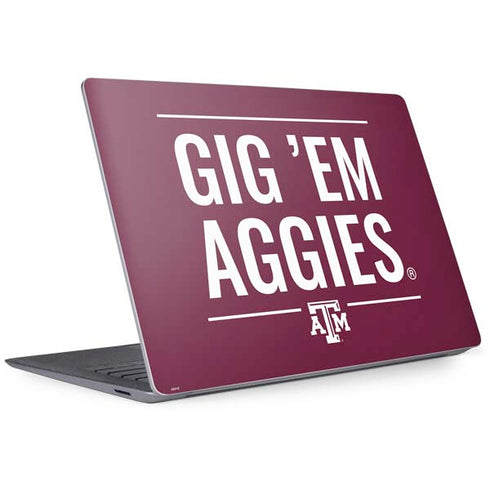 Texas A&M University Gig Em Aggies Surface Laptop 3 13.5in Skin
