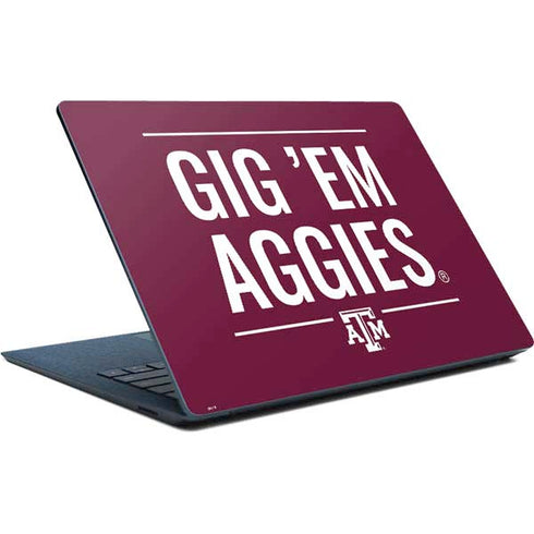 Texas A&M University Gig Em Aggies Surface Laptop Skin