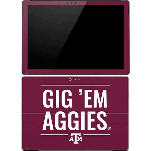 Texas A&M University Gig Em Aggies Surface Pro 4 Skin