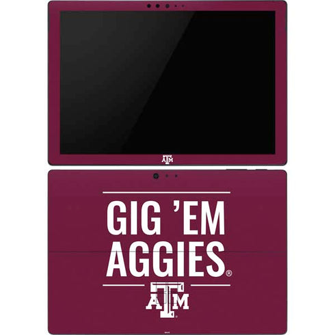 Texas A&M University Gig Em Aggies Surface Pro 6 Skin