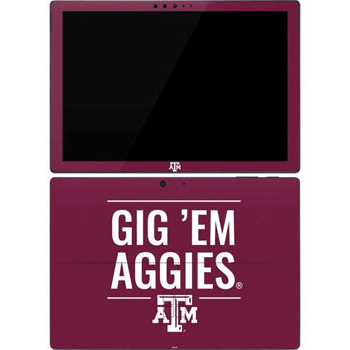 Texas A&M University Gig Em Aggies Surface Pro 7 Skin