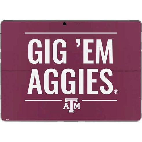 Texas A&M University Gig Em Aggies Surface Pro 8 Skin