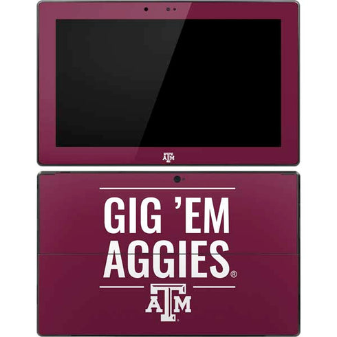 Texas A&M University Gig Em Aggies Surface Pro Tablet Skin